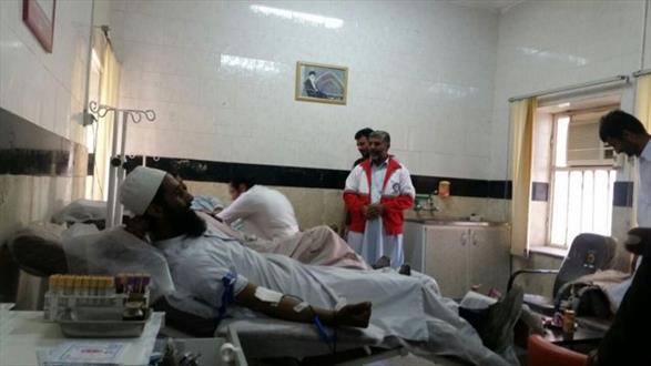 اهداء  ۵۰ واحد خون توسط داوطلبان هلال احمر شهرستان خاش/ تصاوير