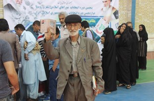 حماسه حضور مردم زاهدان در انتخابات