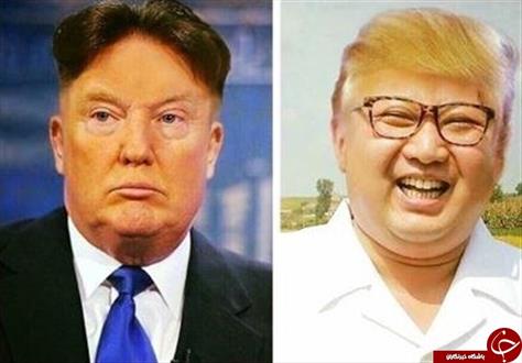 وقتی ترامپ موهایش را با رهبر کره شمالی عوض می‌کند+عکس
