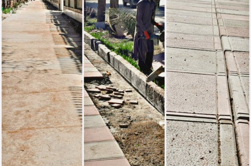 رضایت شهروندان در اولویت پروژه های شهری/عملیات فرش پازل و  پیاده رو سازی سطح شهر