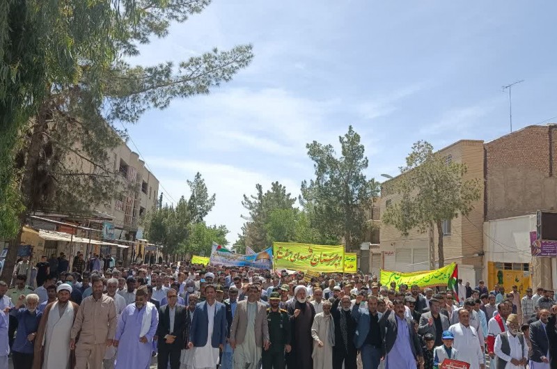 برگزاری راهپیمایی روز قدس درشهرستان خاش