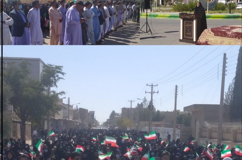 ندای مرگ بر منافق و الله اکبر در آسمان خاش طنین انداز شد