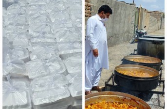 ۲۲۰۰ پرس غذای گرم بین نیازمندان در تفتان توزیع شد