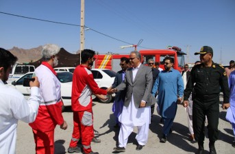 استاندار سیستان و بلوچستان از خدمات ایستگاه نوروزی شهرستان تفتان بازدید کرد
