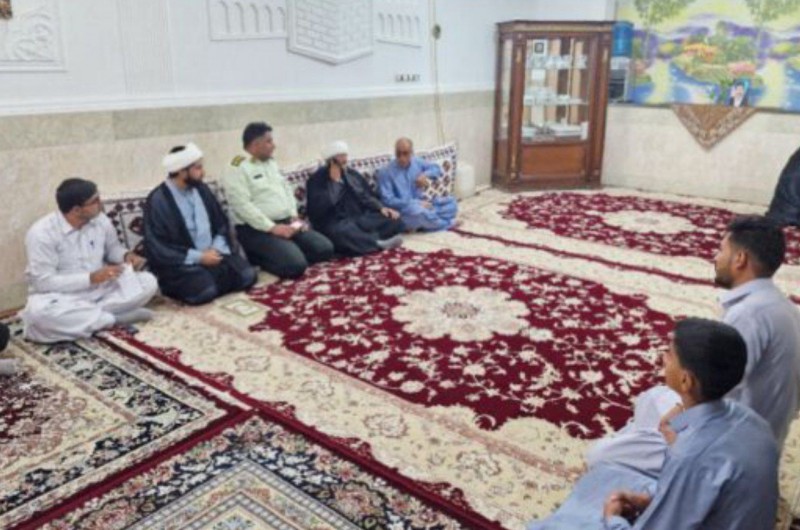 دیدار بادیدا ر خانواده جانباز سرهنگ خان محمد پیری در شهرستان خاش