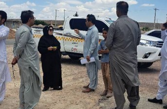 بازدید میدانی بخشدار مرکزی و مدیران دستگاه‌های اجرایی از دهستان سنگان